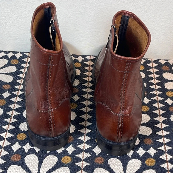 NEOLITE Goodyear Vintage Outsole Men’s  Brown Leather Ankle Boots Zip size 9 - Picture 2 of 12